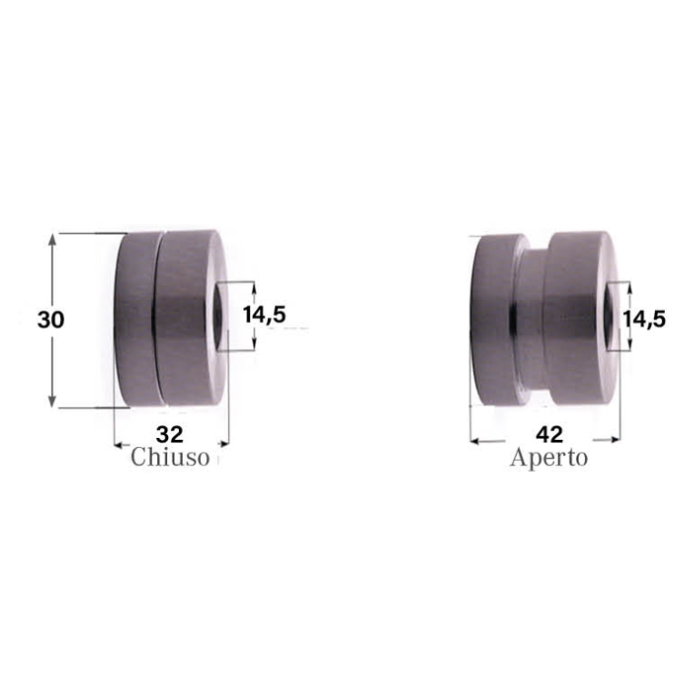 Distanziali in alluminio 2 pezzi (20 mm per disco/40 mm per asse) con sigillo TÜV e ABE Distanziali in alluminio 2 pezzi (20 mm per disco/40 mm per asse) con sigillo TÜV e ABE