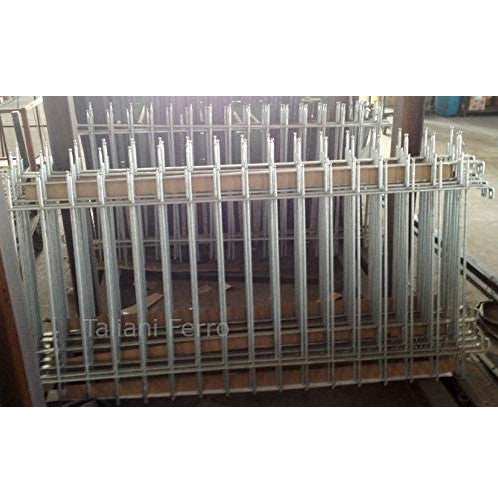 Pannello da recinzione in ferro in tondo pieno zincato a caldo 2000x930 mm  - Modello MILANO 10