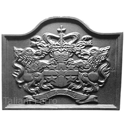 Frontale In Ghisa Per Caminetto, Elegante E Durevole - 460x400 Mm, Spessore 10 Mm
